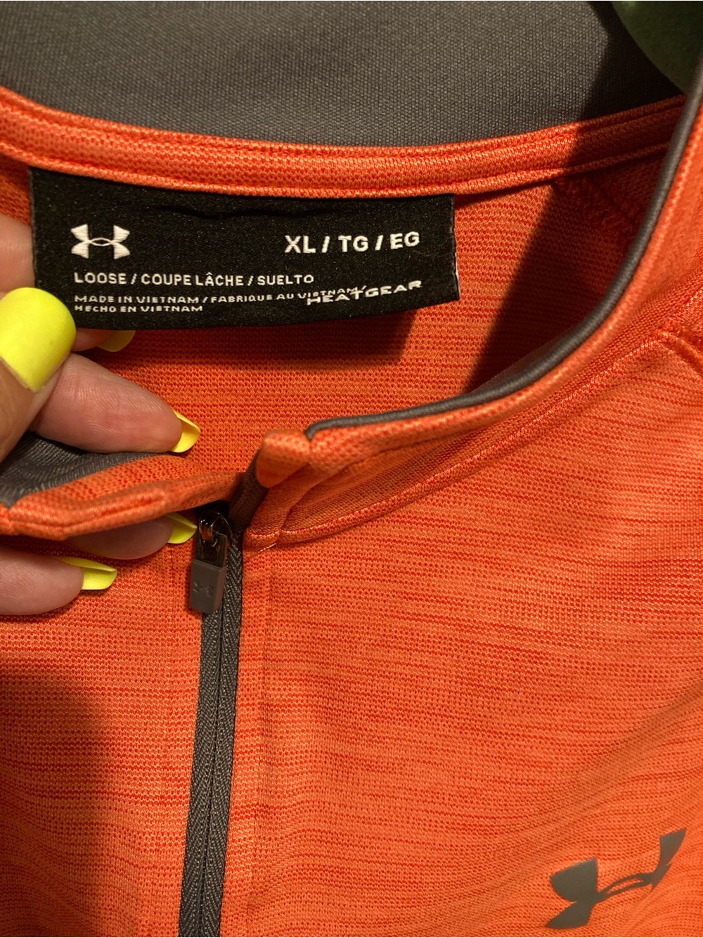 Set of two Under Armour Women's Long Sleeve 1/4 Zip Tops - Bright Red / Coral - Picture 3 of 5